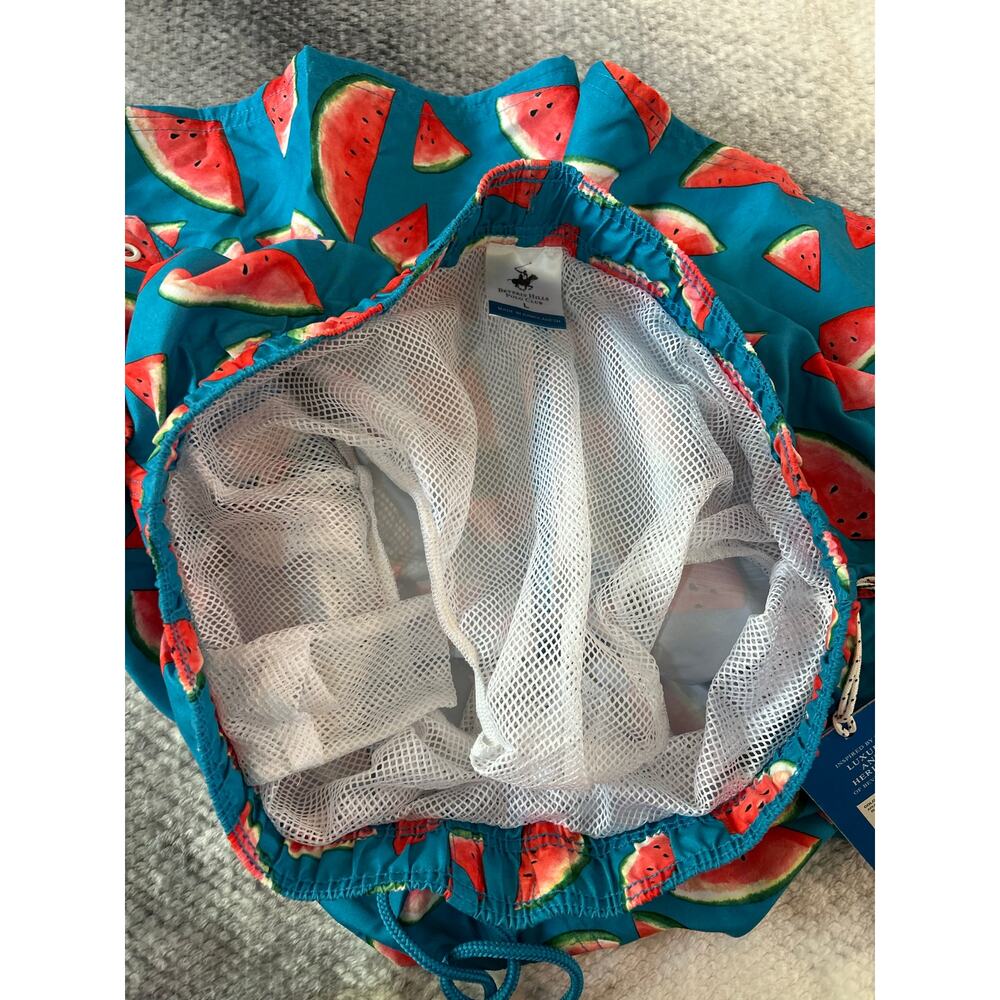 Beverly Hills Polo Club Mens Swim Lined Watermelon Citrus Shorts Size Large - Picture 6 of 10
